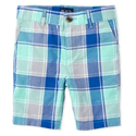 Boys Plaid Chino Shorts2